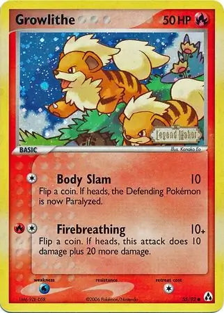 EX Legend Maker Growlithe #55/92 reverse holo